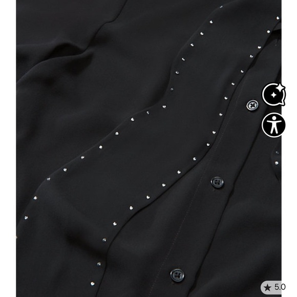 MICHAEL MICHAEL KORS Chiffon Tie-Neck Blouse - S - Picture 4 of 11